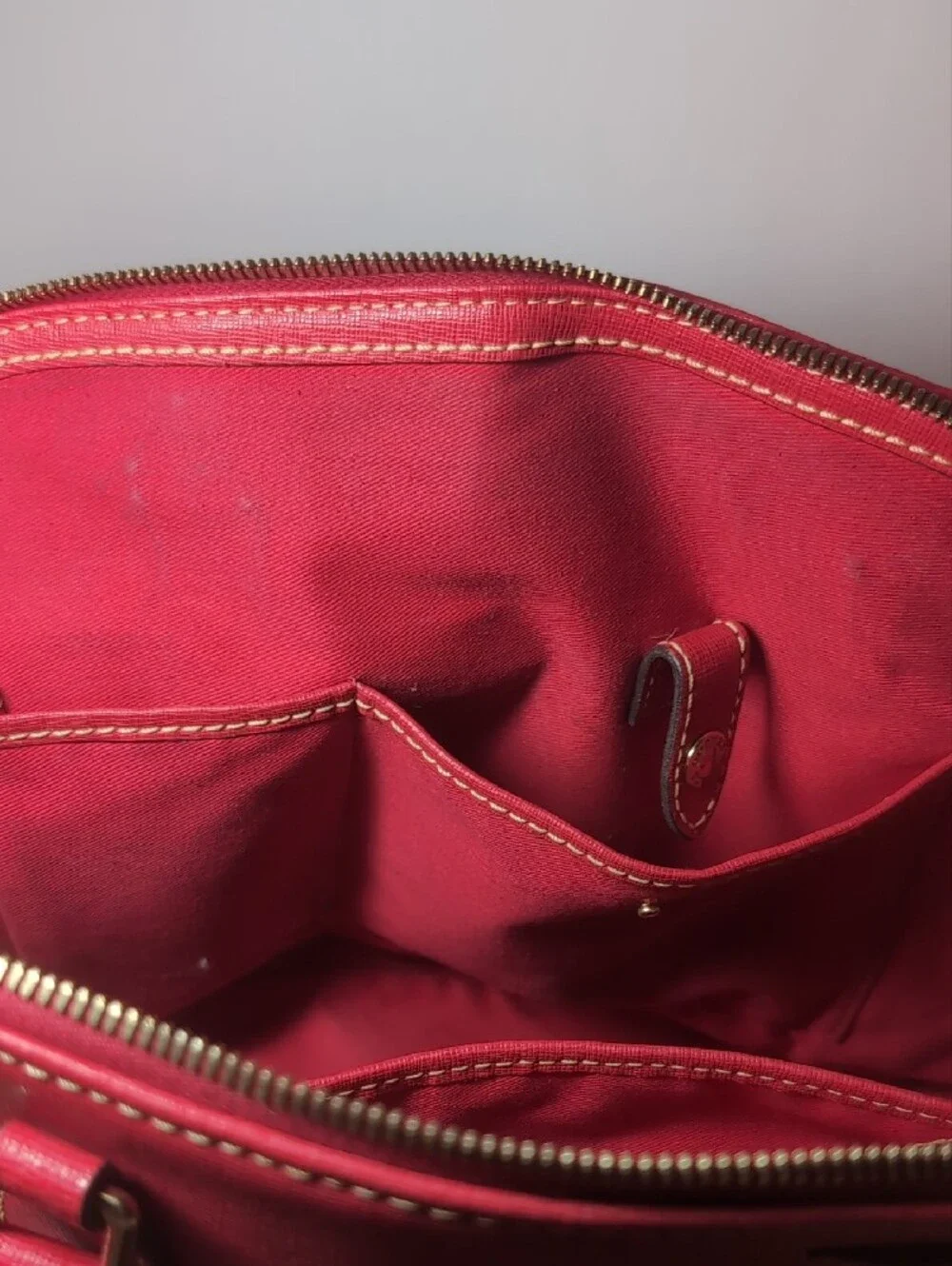 Dooney & Bourke Red Saffiano Satchel